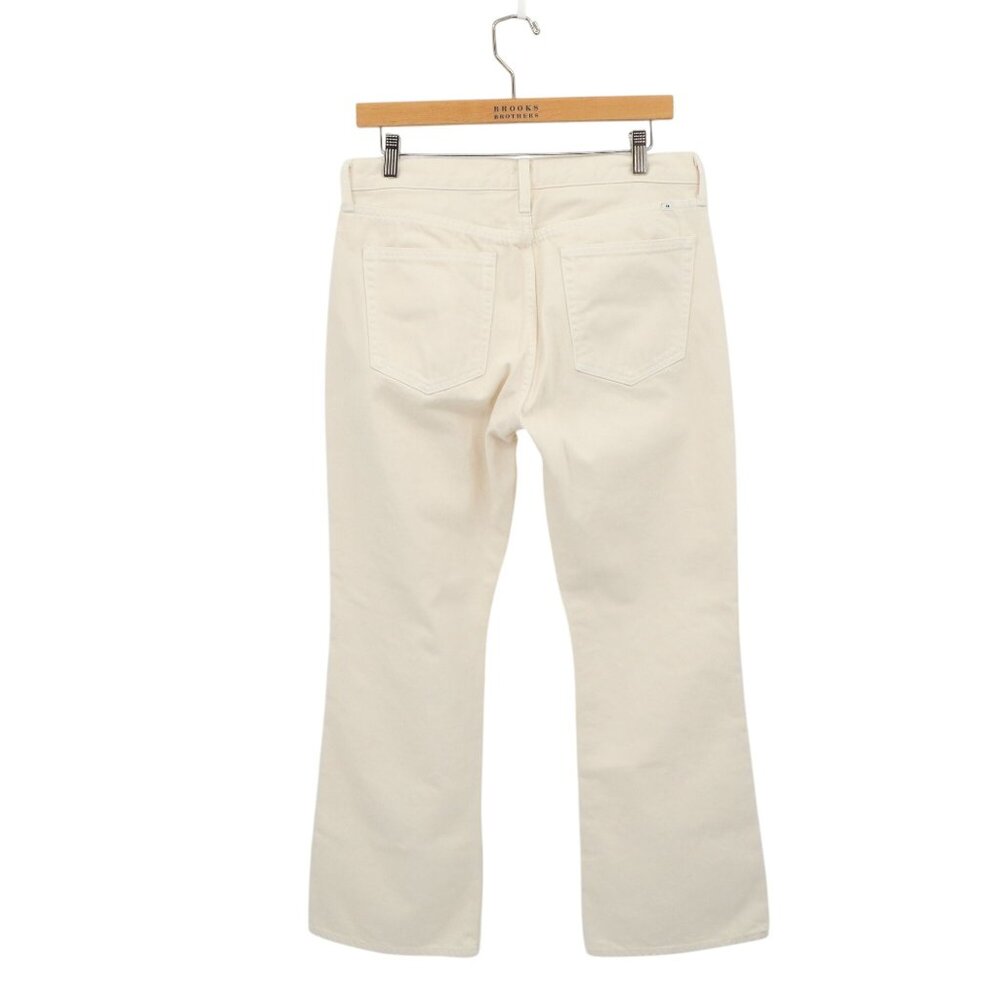Aritzia Sunday Best High Waisted Ivory Unbleached Wide Leg Jeans 10 - Picture 8 of 10